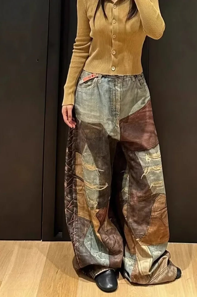 3D Printed Streetwear Baggy Jeans Main image
