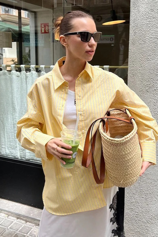 Office Chic Relaxed Stripe Blouse Secondary image