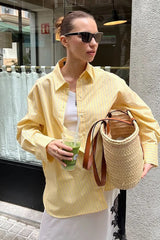 Office Chic Relaxed Stripe Blouse