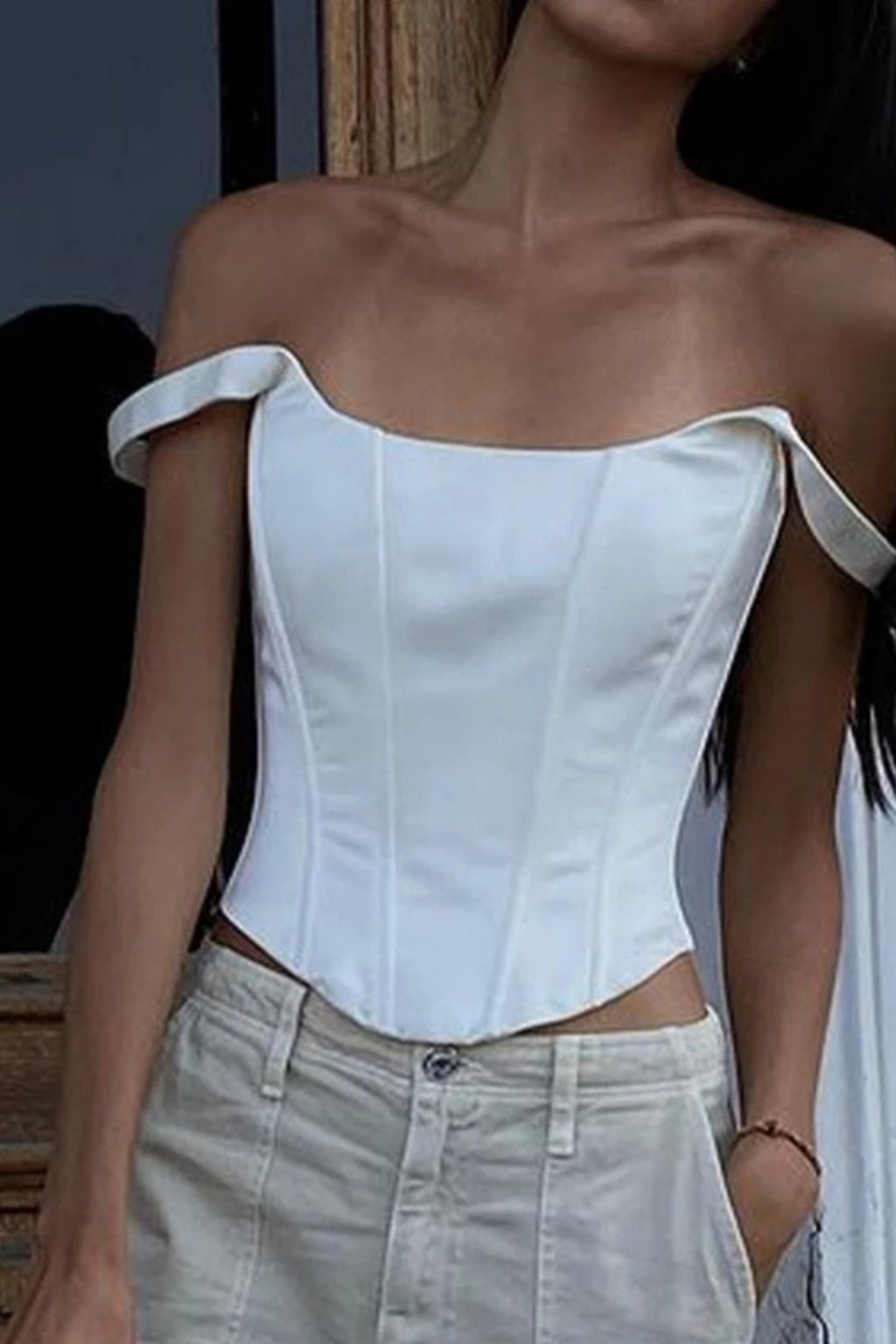 Solid Color Boned Square Neck Tank Top
