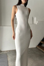 Fitted Elegant Knit Sweater Dress