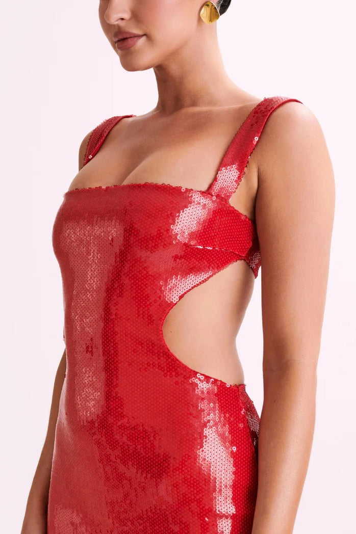 Backless Slim Spaghetti Strap Sequin Dress Secondary image