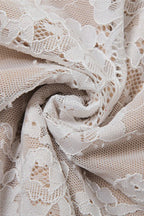 Fish Tail Square Neck Lace Dress