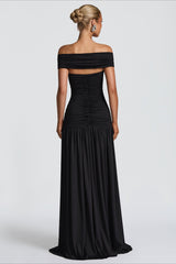 One-Shoulder Asymmetric Slit Birthday Dress