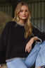 Colorblock Crew Neck Knit Sweater