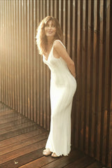 Knit Low Back Slip Dress