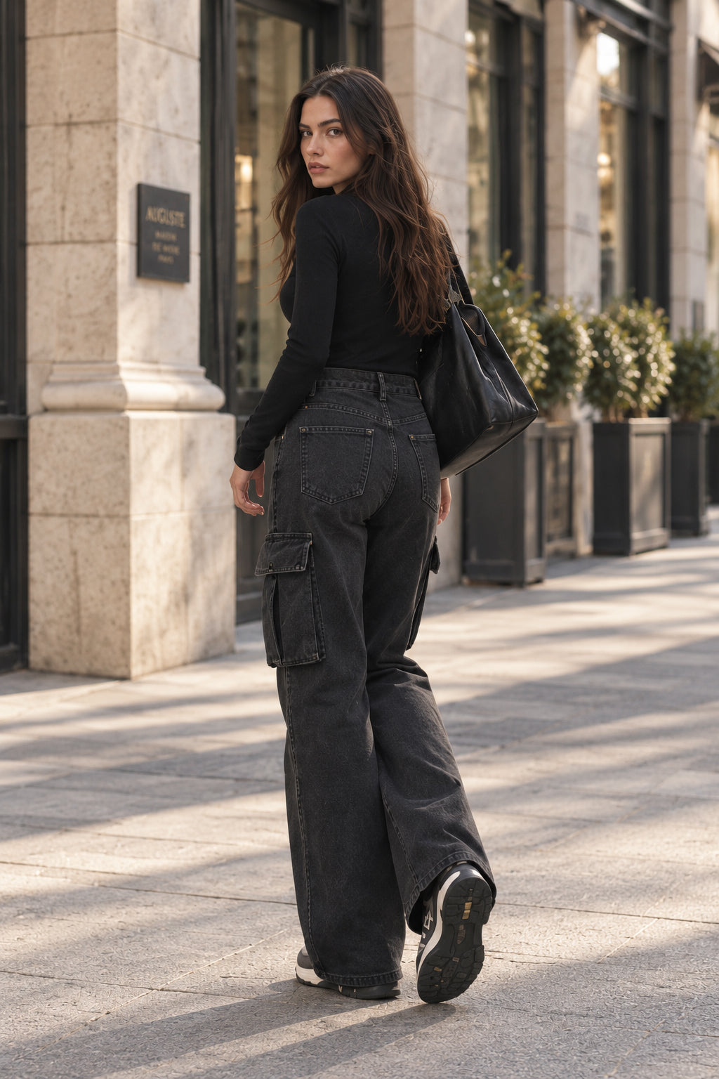 Straight High Waist Vintage Cargo Trousers Secondary image