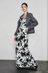 Vintage Floral High-Waist Slip Dress