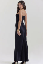 Backless Cinched Waist Maxi Dress
