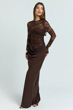 Lace Panel Bodycon Lace Dress