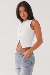 Sleeveless Slim Fit Knit Top