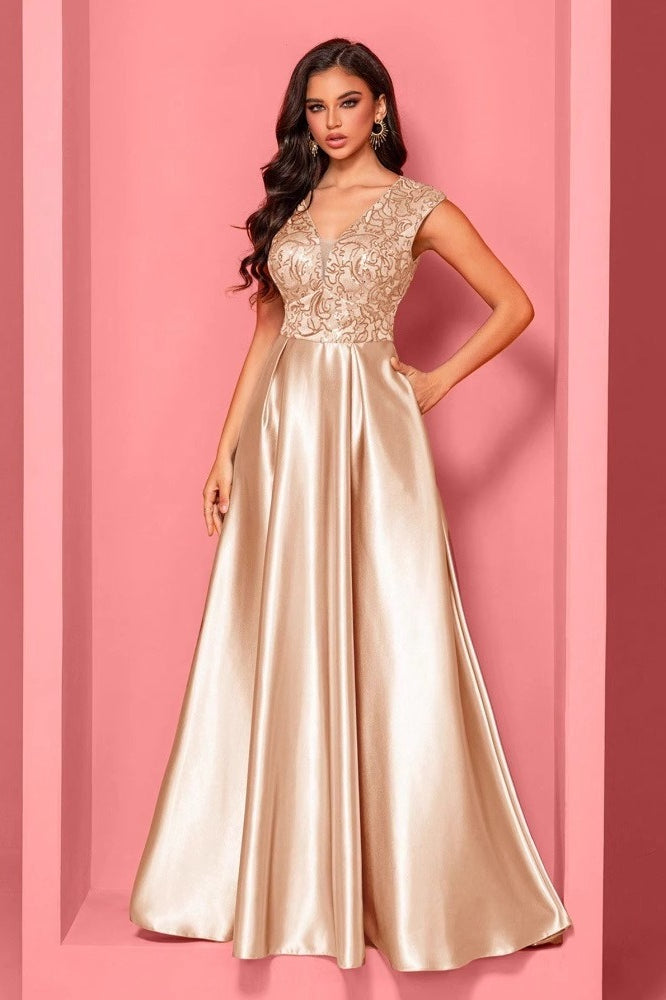 V Neck Sleeveless Mermaid Prom Dress Main image