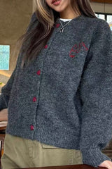 Vintage Loose Fit Round Neck Knit Sweater