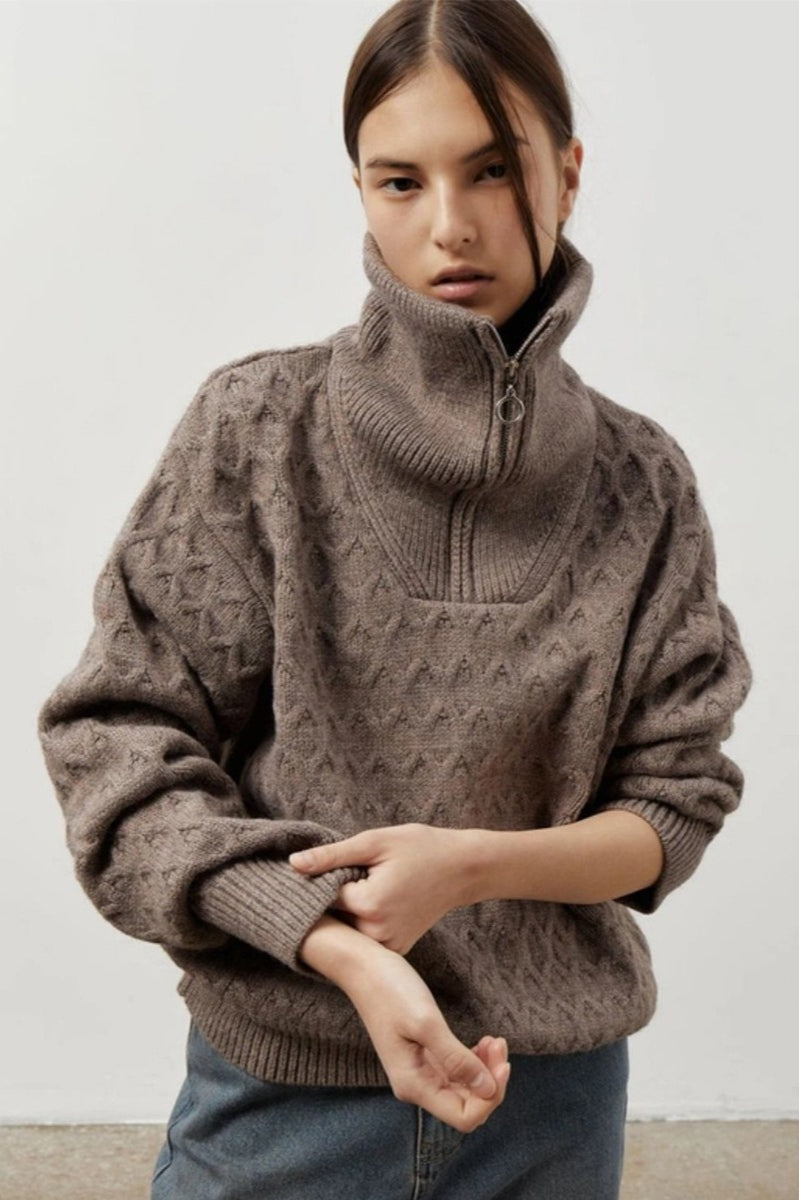 Chunky Knit Half Zip Sweater Main image