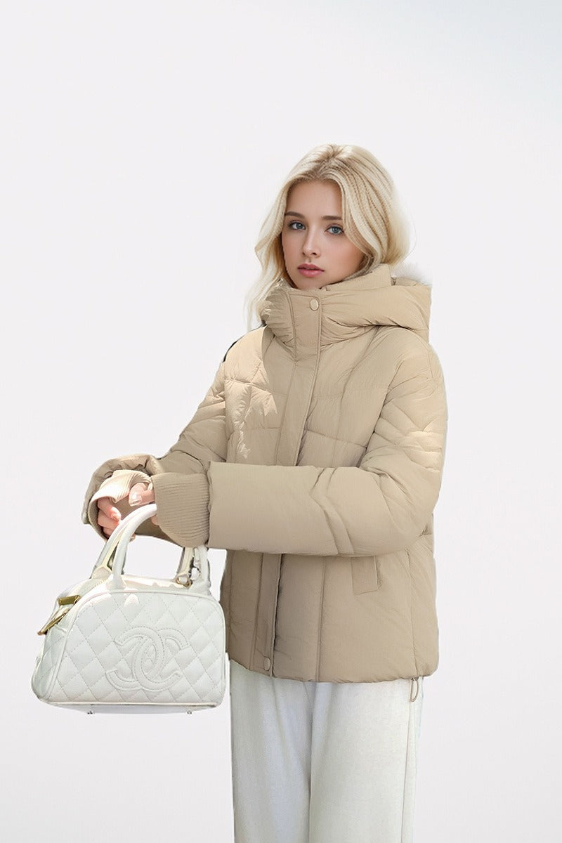 Quilted Down Blend Cropped Coat Main image