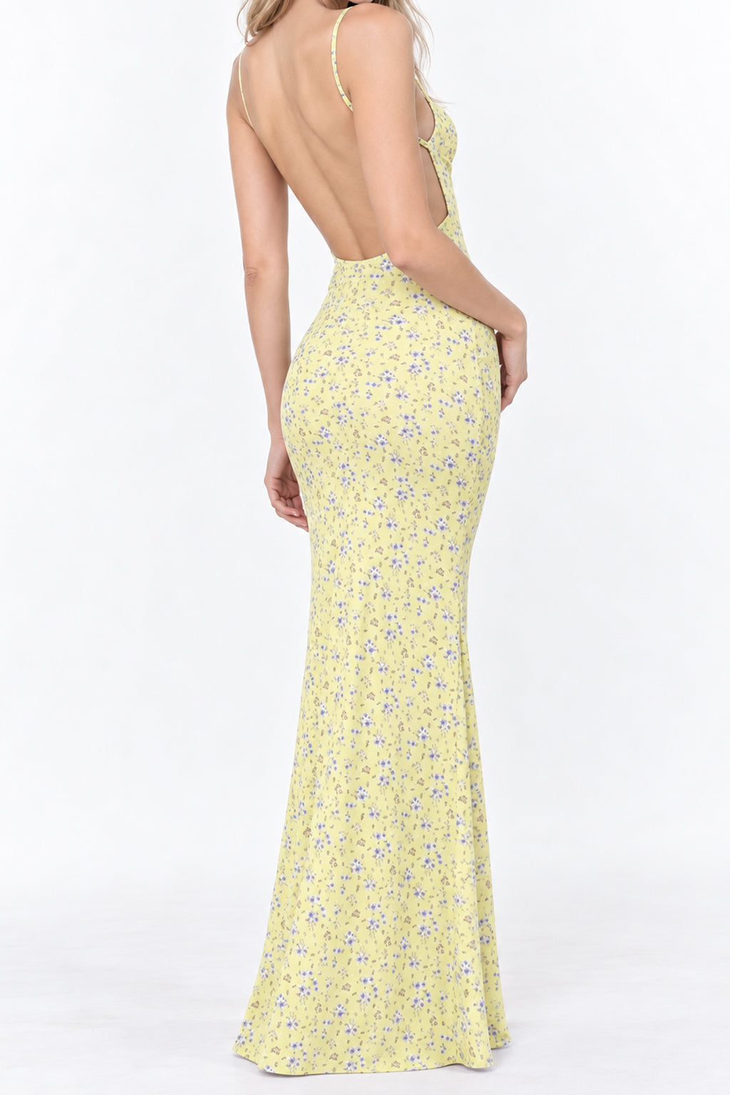 Fresh Floral Print Cami Maxi Dress