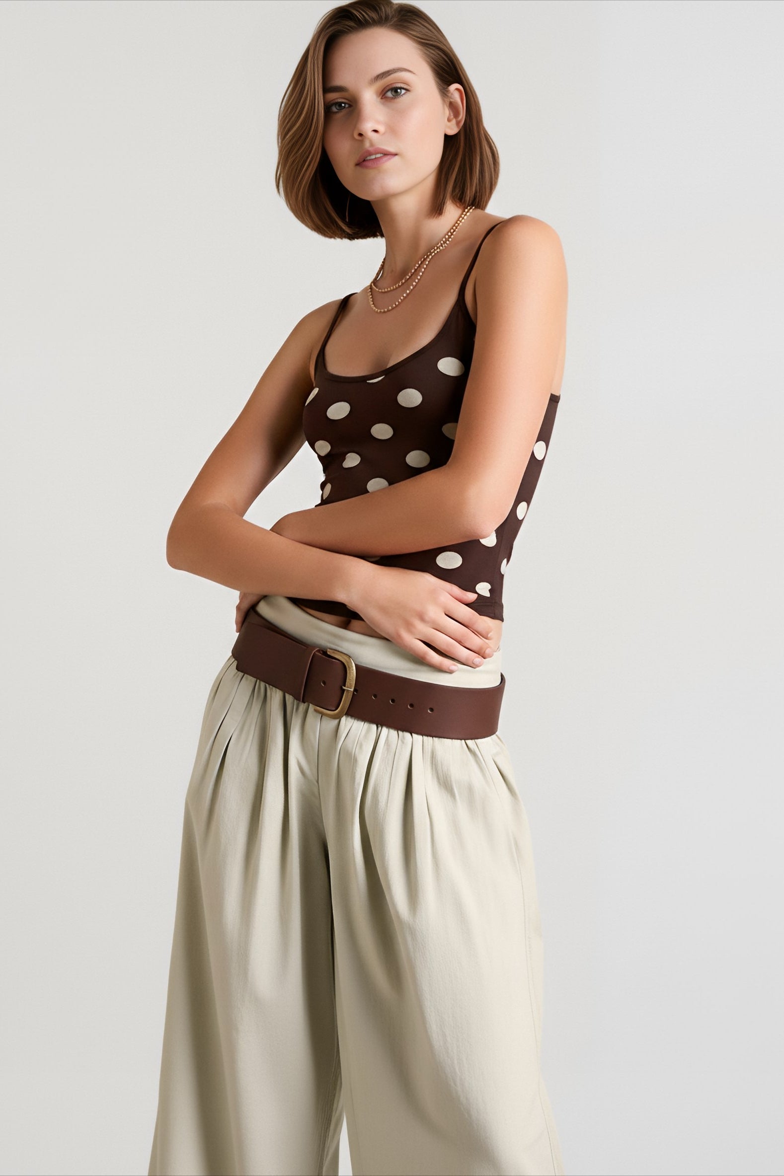 Slim Fit Polka Dot Cami Top Secondary image