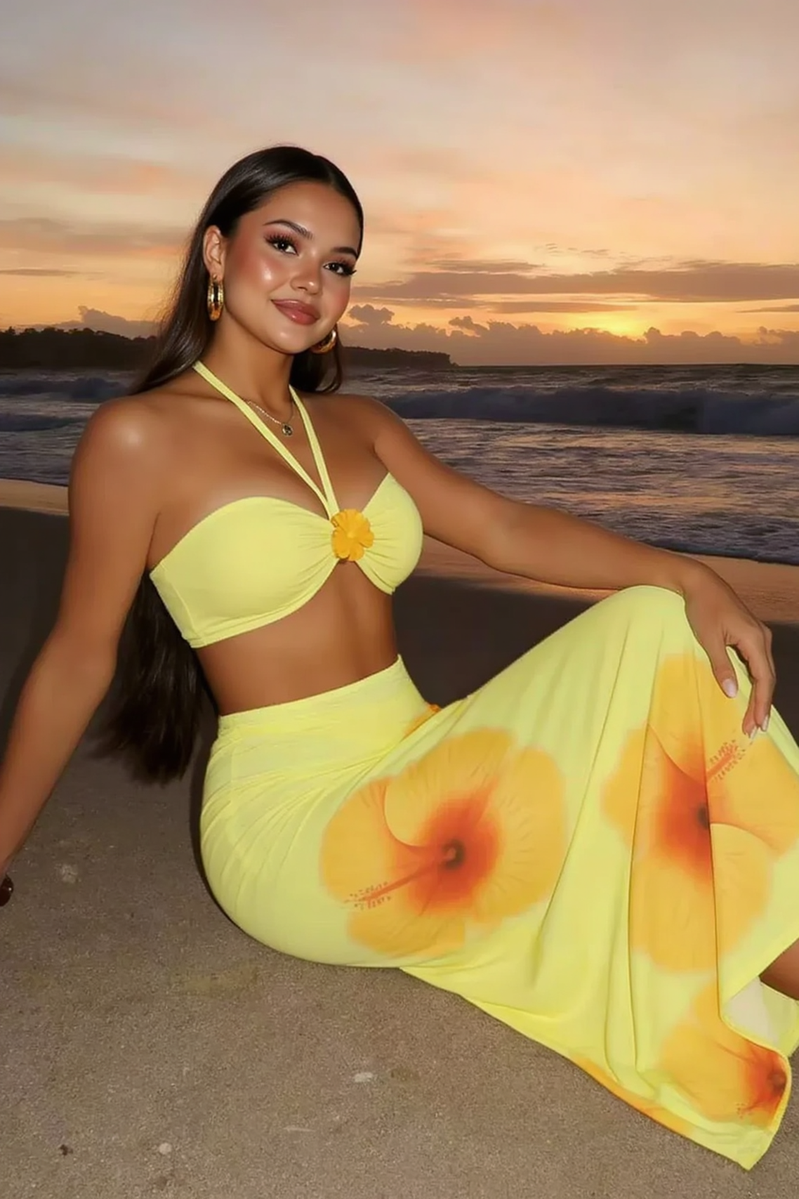 Slim Beach Vacation Three Piece Swim Set Secondary image