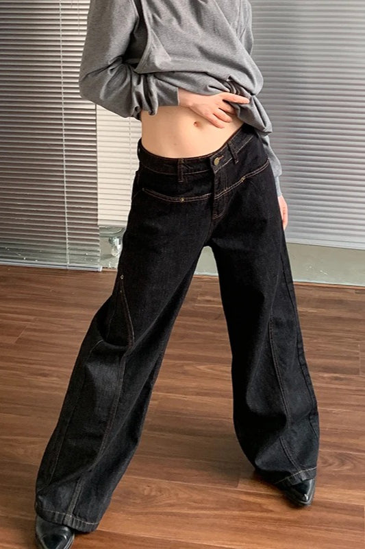 High Waist Straight Leg Denim Jeans Main image