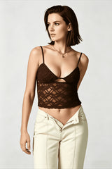 Lace Trim Slim Cami Top