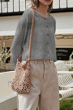 Essential Open Front Knit Top