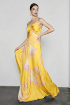 Print Backless Strapless Vacation Dress