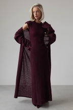 Cardigan Sleeveless Dress Knit Set