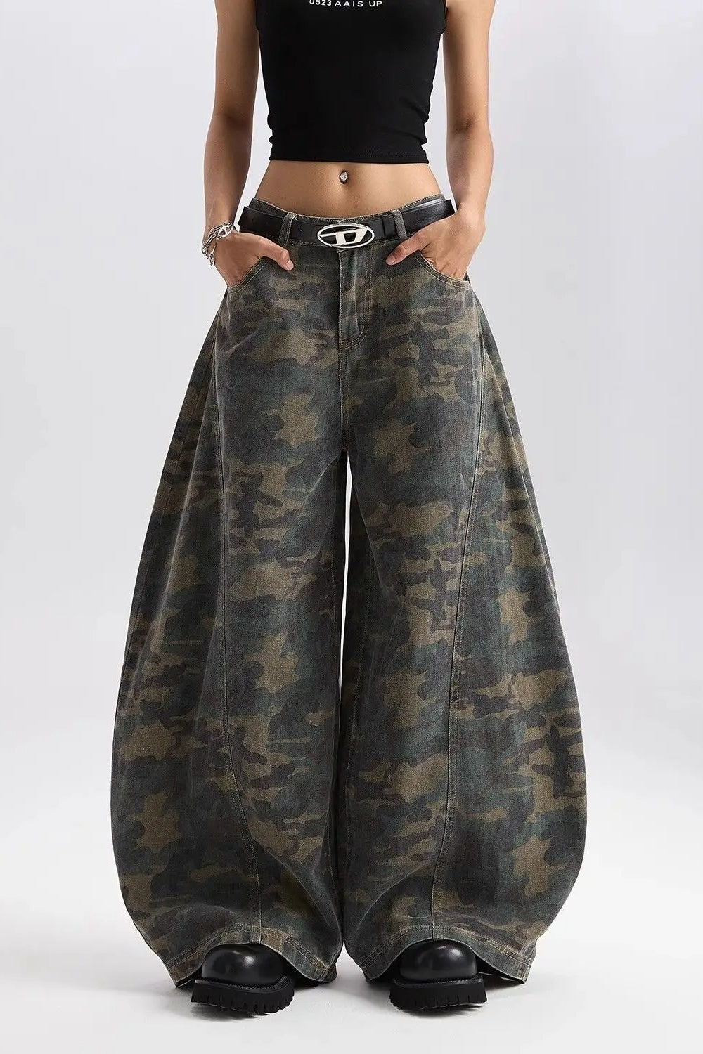 Retro Harajuku Camo Jeans Secondary image