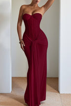 Defined Waist Maxi Party Dress
