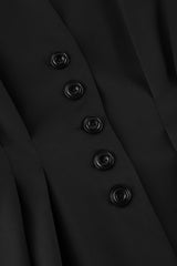 Ruched V Neck Waist Cinched Blazer Pants Two Piece Set