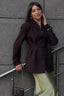 Elegant Single-Button Draped Blazer