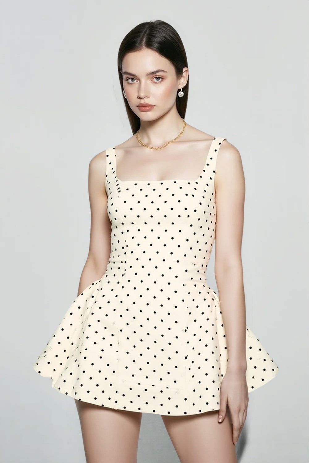 Polka Dot Square Neck Cami Mini Dress Secondary image