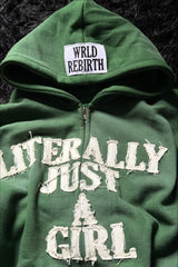 Street Style 3D Letter Zipper Hoodie