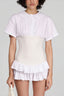 Sailor Collar Ruffle Hem Mini Dress