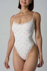 Floral Lace Slim Chic Bodysuit