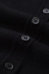 Draped Collar Textured Knit Top