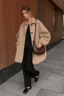 Brown Wool Blend Batwing Coat