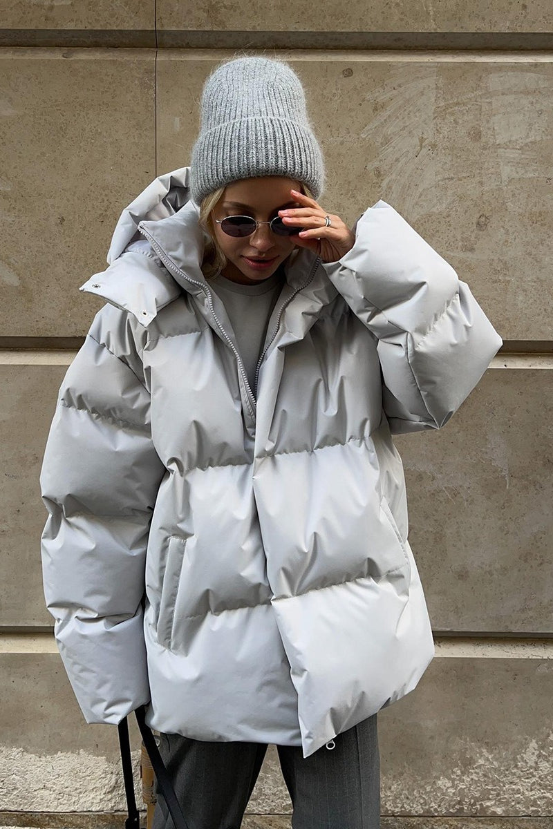 Relaxed Fit Quilted Longline Coat Secondary image