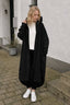Oversized Hooded Long Overcoat