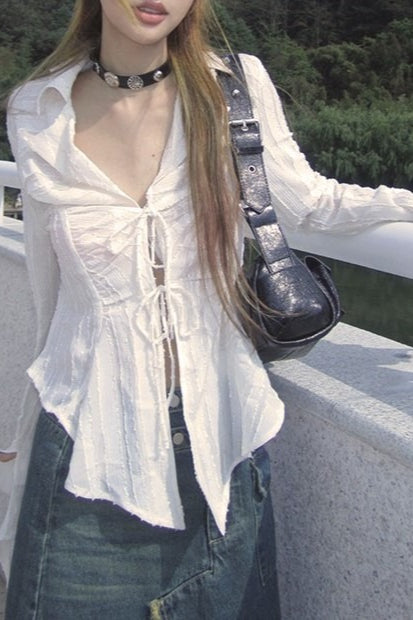 Unique Y2K Chiffon Blouse Main image