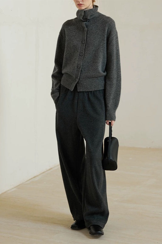 Cropped High Neck Cardigan Secondary image