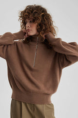 Cozy Half Zip Knit Sweater