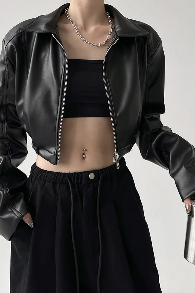 PU Leather Crop Jacket Secondary image