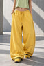 Rhinestone Script Drawstring Wide Leg Pants