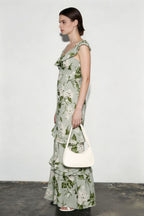 Elegant Ruffle Floral Dress