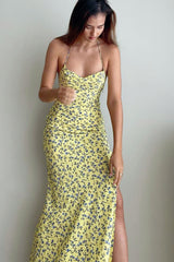 Floral Low Back Slip Dress