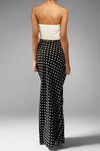 Polka Dot Office Bodycon Midi Skirt