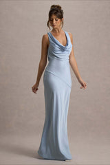 Satin Mermaid Low-Back Party Dress