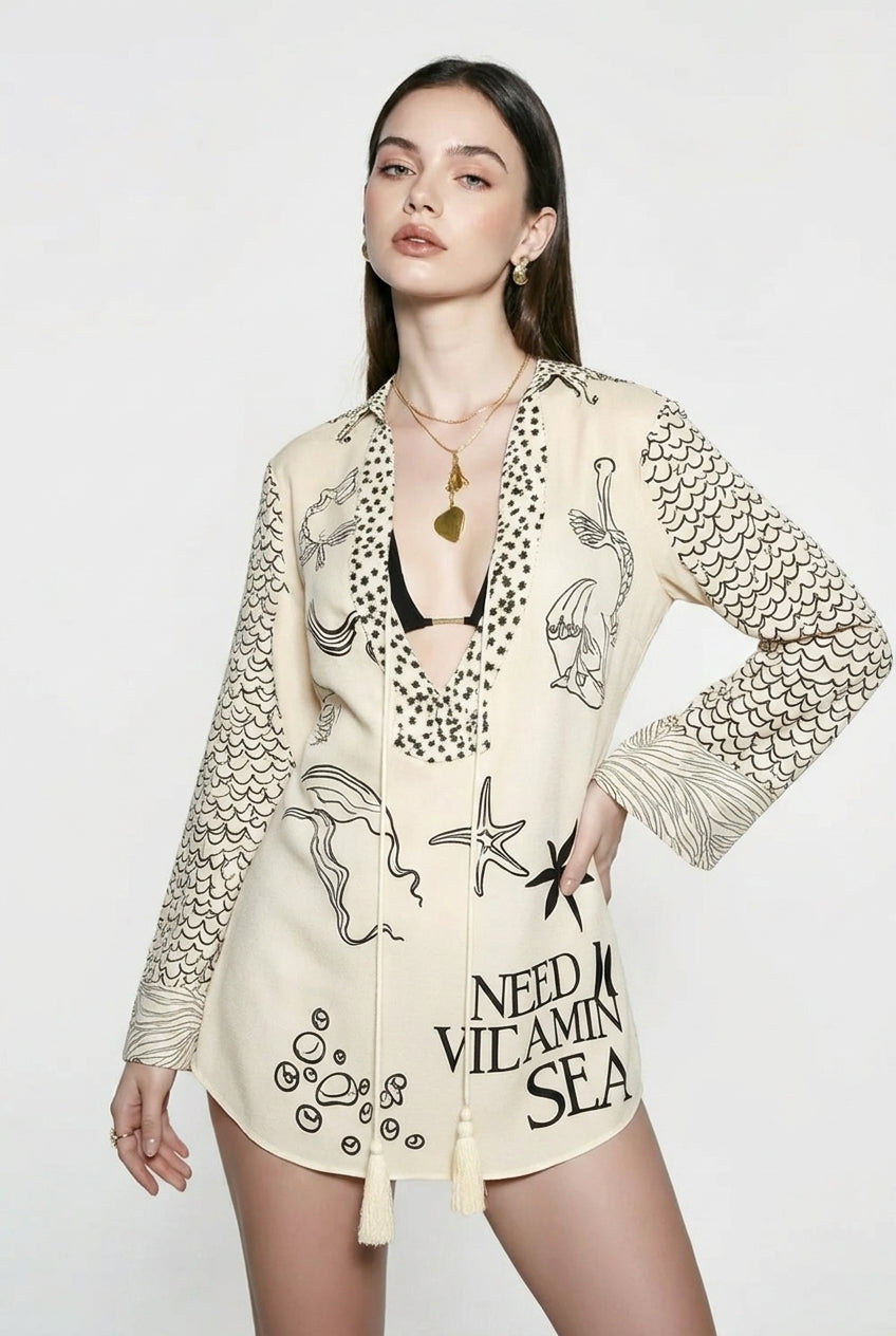 Loose Fit Printed Shirt Shorts Vacation Set Main image
