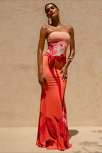 Strapless Bodycon Maxi Vacation Dress